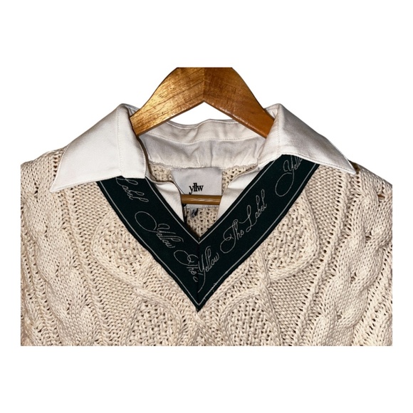 Cable Knit Cream Sweater - Picture 2 of 4